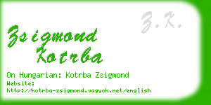 zsigmond kotrba business card